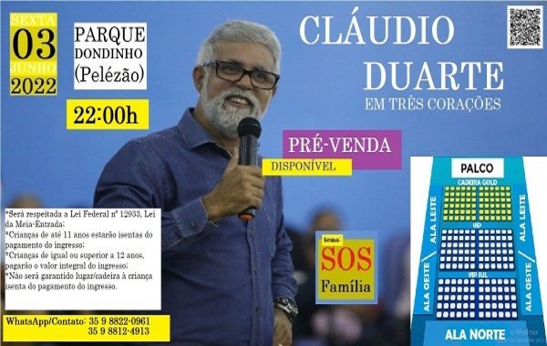 Agenda do Pastor Cláudio Duarte para este mês
