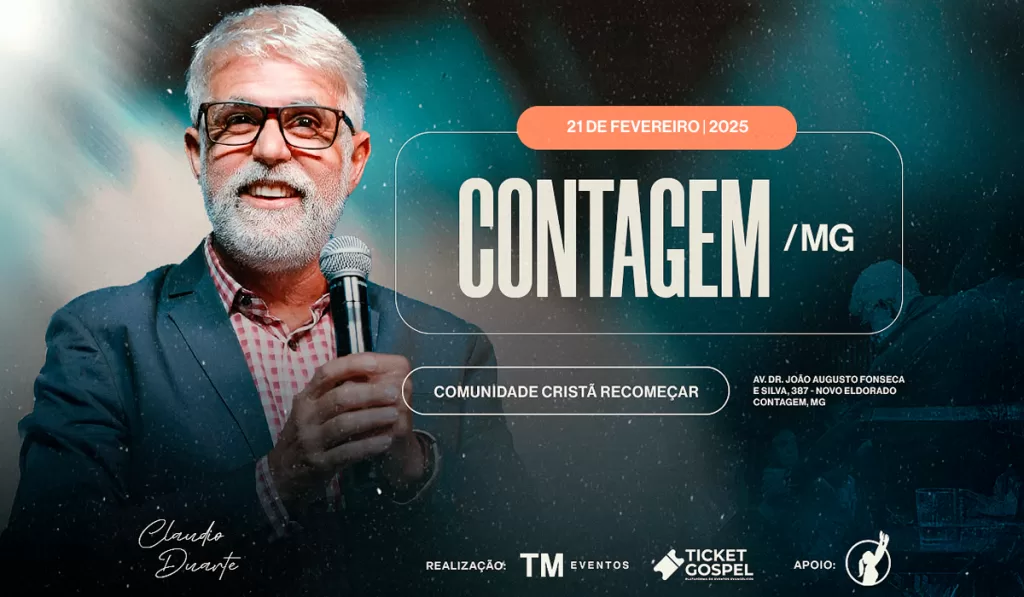Pr. Cláudio Duarte em Contagem dia 21 de fevereiro de 2025 Pr. Cláudio Duarte em Contagem dia 21 de fevereiro de 2025